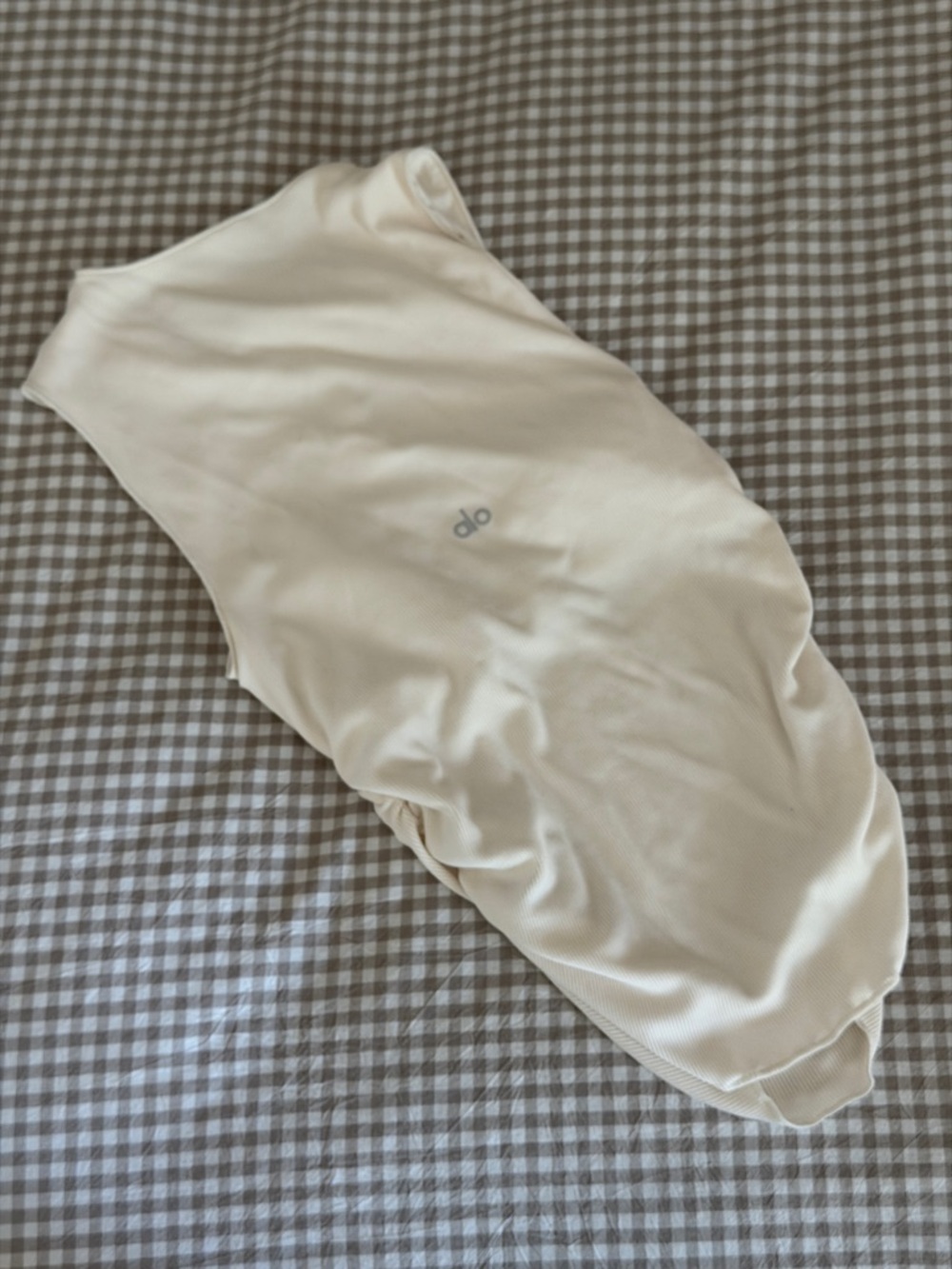 ALO Ribbed En Point Ivory Tank - Picture 5 of 5
